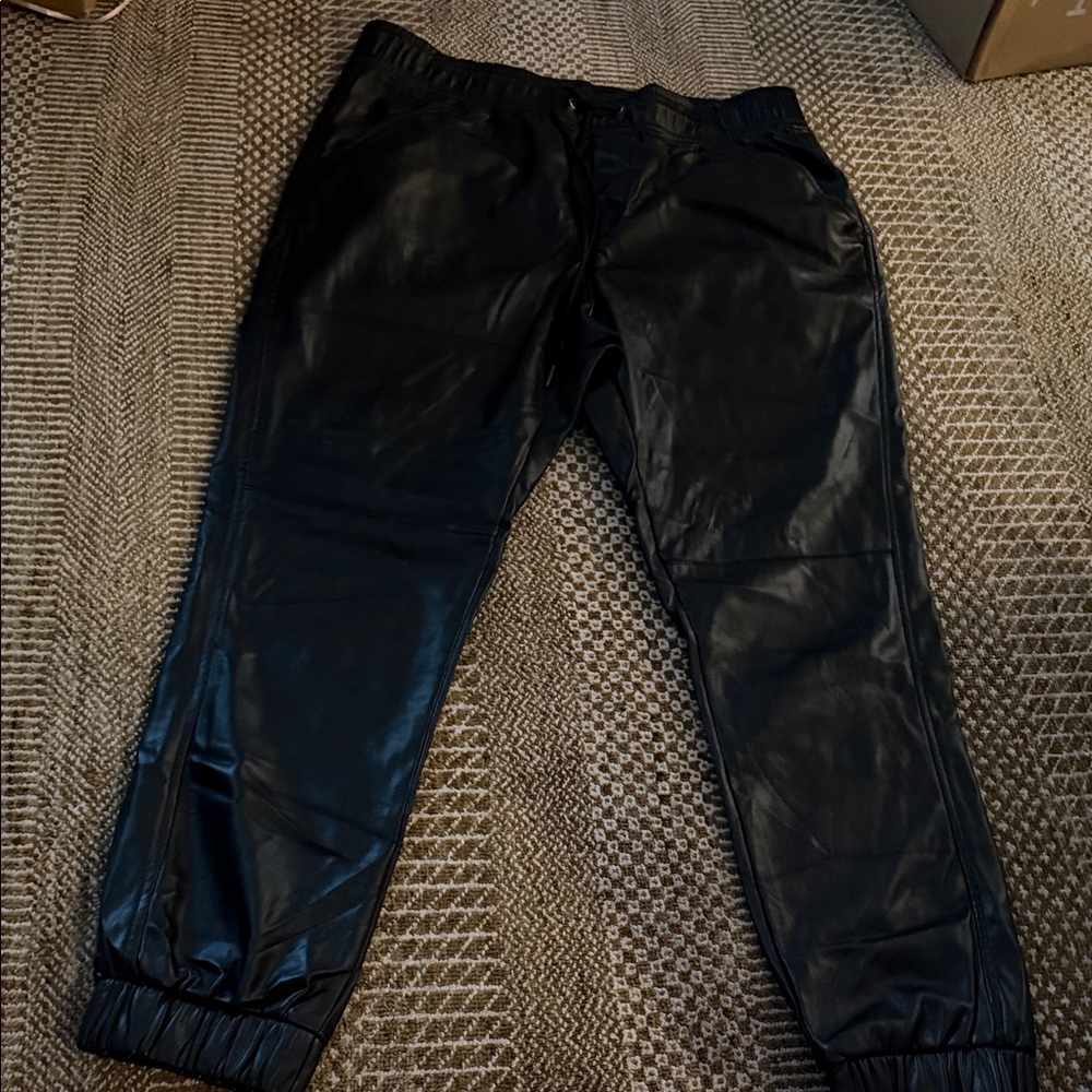 BB Dakota by Steve Madden Black Faux Leather Pants